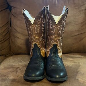 Ariat Black and Brown Heeled Boots